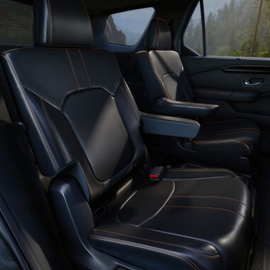 2026 Honda Pilot TrailSport shown with Black Durable Synthetic Leather.