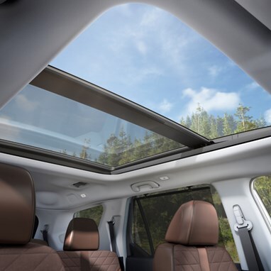 2026 Honda Pilot Elite shown with Brown Leather and the panoramic moonroof