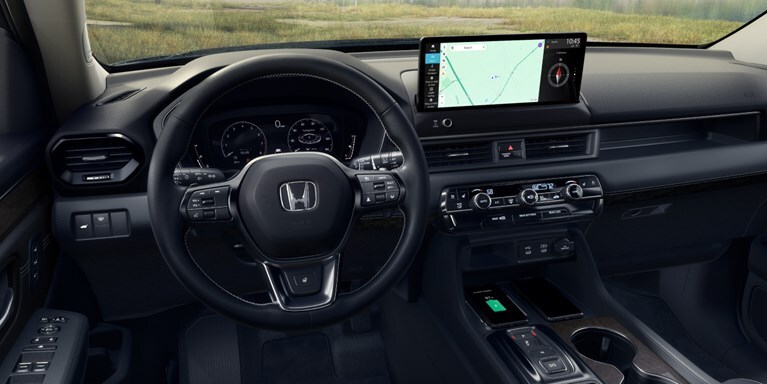 2026 Honda Pilot detail of the steering wheel