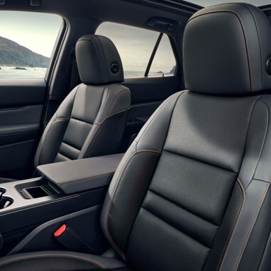 2026 Honda Prologue Elite interior with gray leather seats.