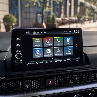 Interior detail of 2026 CR-V e:FCEV in Meteorite Gray Metallic with Black interior 