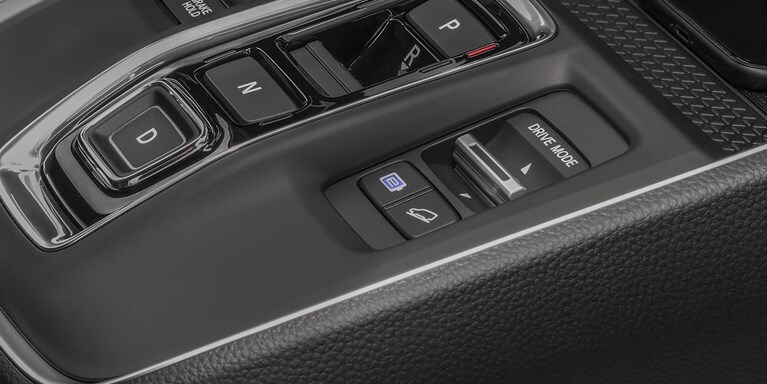 Close up detail showing e Power Moder Button