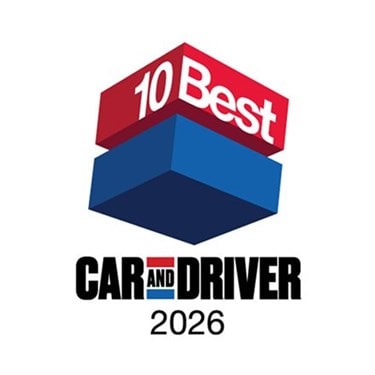 2026 Car and Driver’s 10Best Trucks and SUVs badge 2026 Car and Driver’s 10Best Trucks and SUVs badge